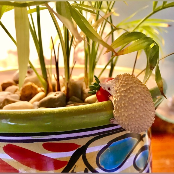 2 Blind Box Hedgehog Ledge Hanger Cup Rim Sitter Grey & White Tomato Figure Toy - Picture 4 of 9